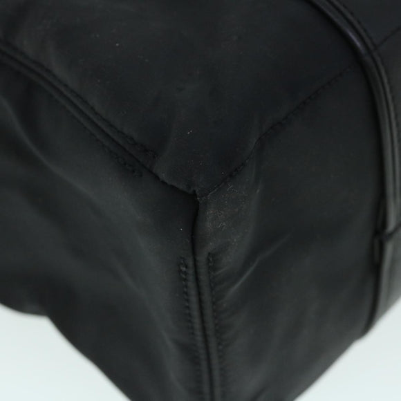 HERMES Acape Luco PM Hand Bag Nylon Black Auth bs8396