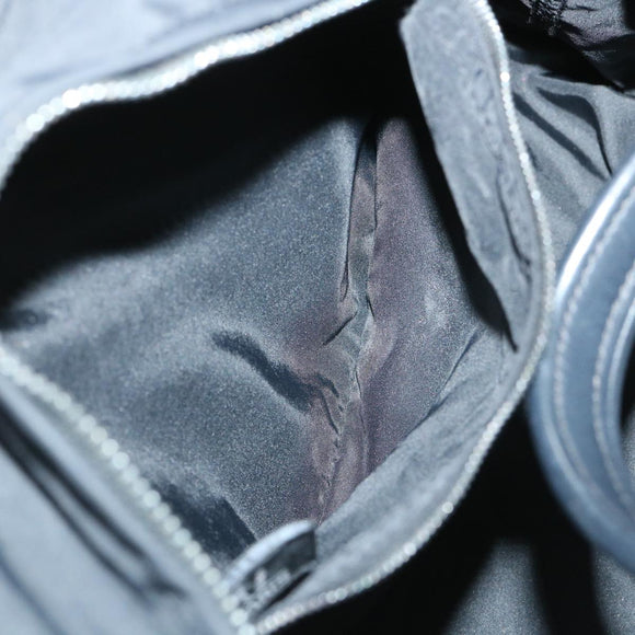 HERMES Acape Luco PM Hand Bag Nylon Black Auth bs8396