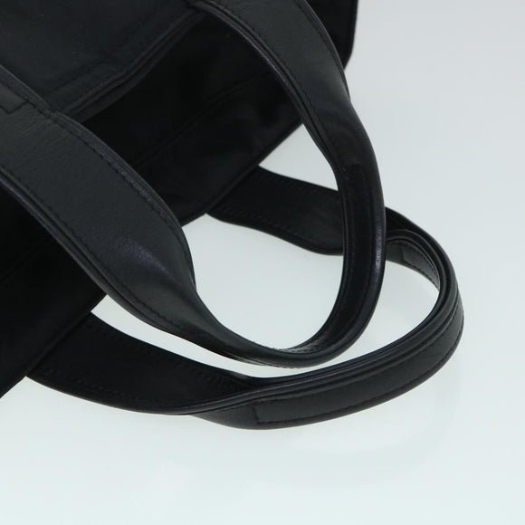 HERMES Acape Luco PM Hand Bag Nylon Black Auth bs8396