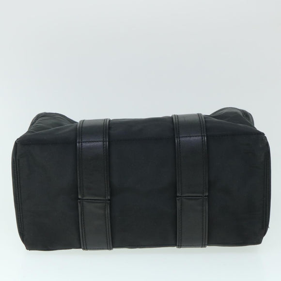 HERMES Acape Luco PM Hand Bag Nylon Black Auth bs8396