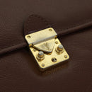 SAINT LAURENT Briefcase Leather Brown Auth bs8420-8