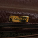 SAINT LAURENT Briefcase Leather Brown Auth bs8420-9