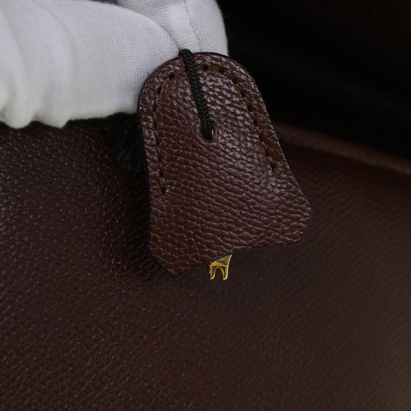 SAINT LAURENT Briefcase Leather Brown Auth bs8420