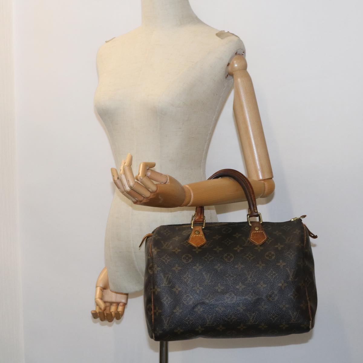 LOUIS VUITTON Monogram Speedy 30 Hand Bag M41526 LV Auth bs8459