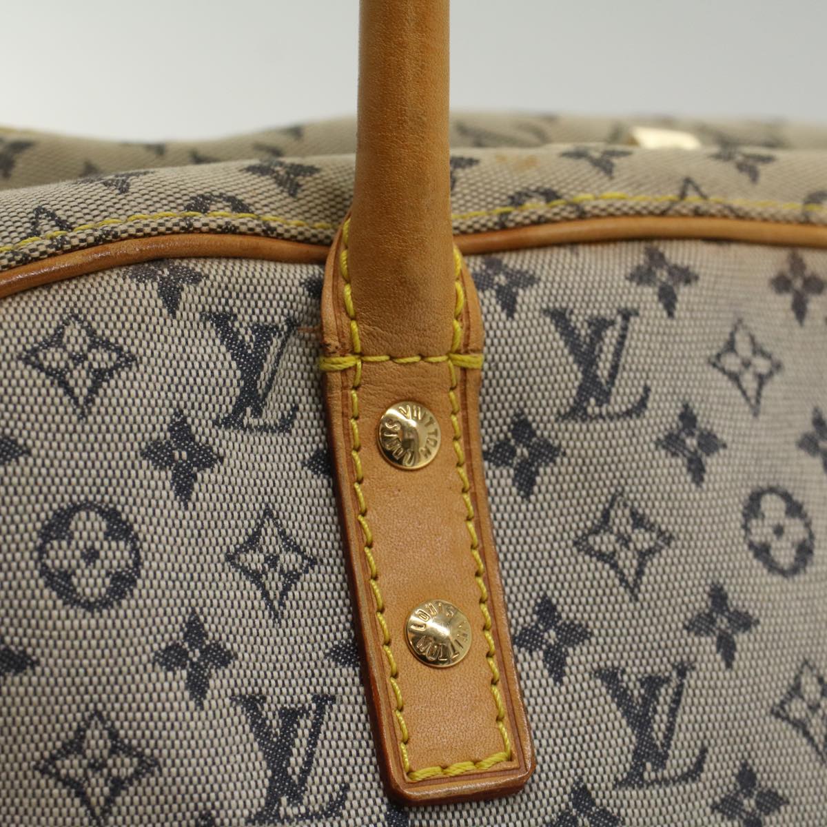 LOUIS VUITTON Monogram Mini Marie Hand Bag Blue M92003 LV Auth bs8468