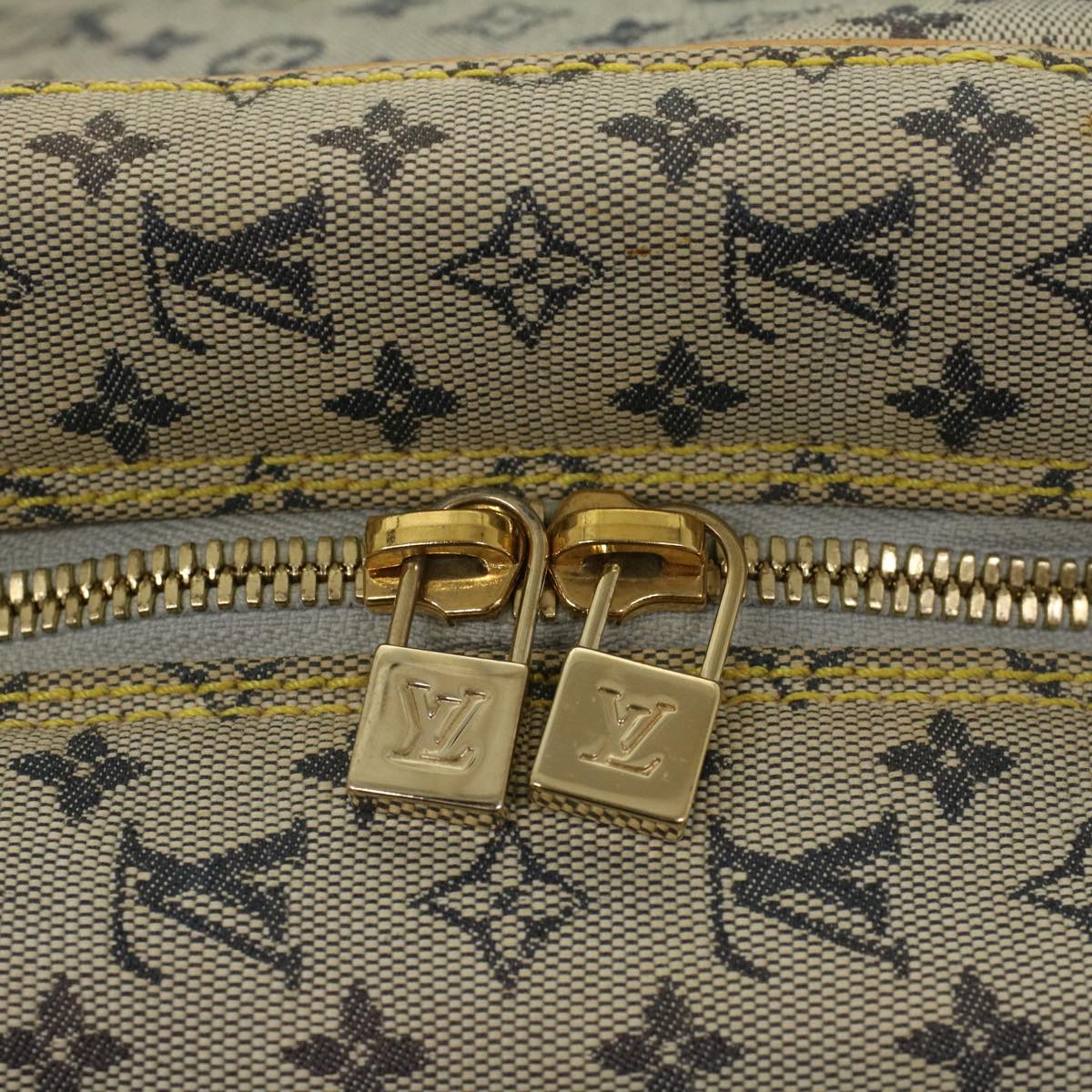 LOUIS VUITTON Monogram Mini Marie Hand Bag Blue M92003 LV Auth bs8468