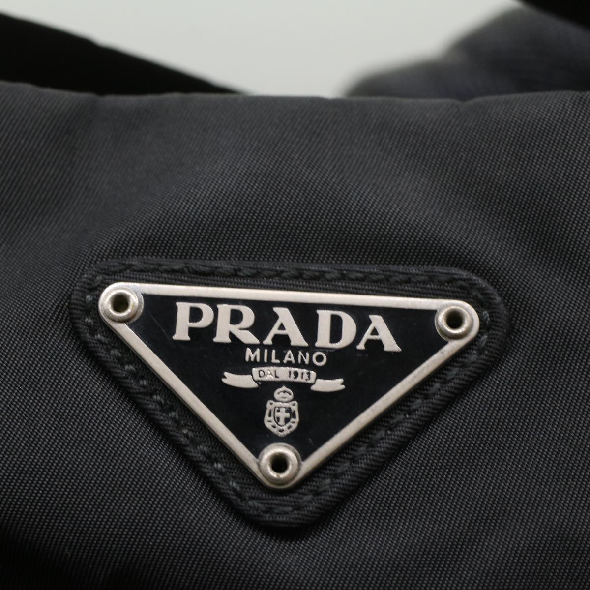 PRADA Tote Bag Nylon Black Auth bs8484