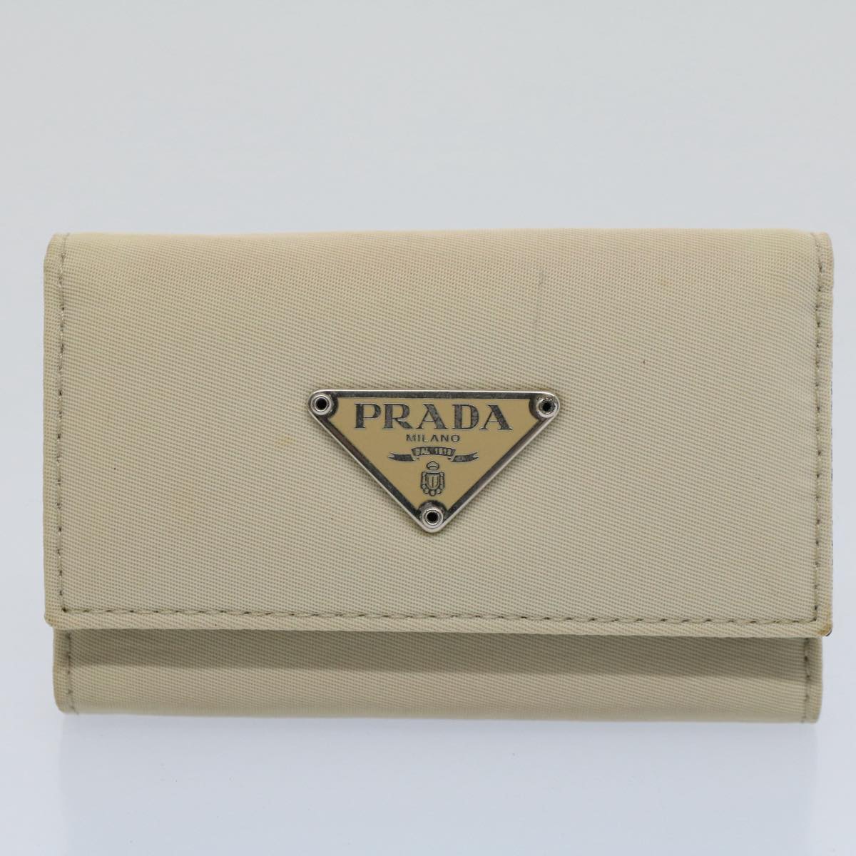 PRADA Key Case Wallet Nylon Leather 5Set Black Pink blue Auth bs8522