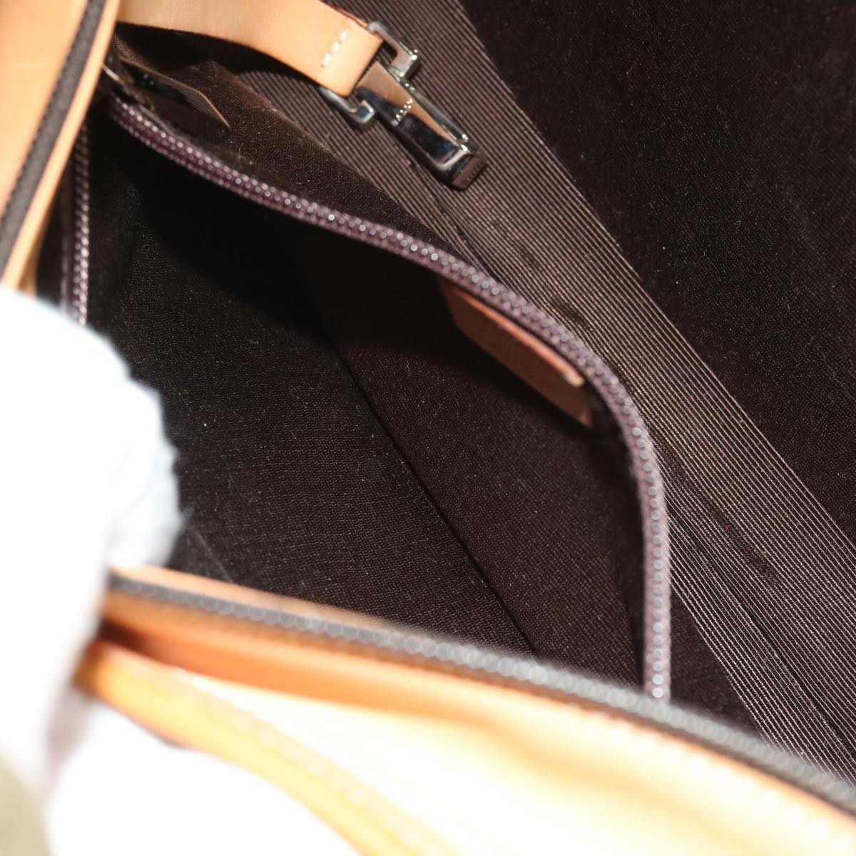 BALLY Shoulder Bag Leather 4Set Black Gold Brown Auth bs8534