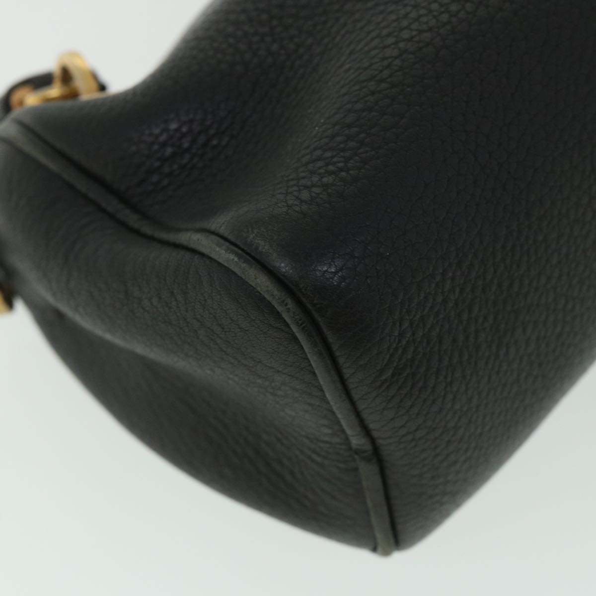 PRADA Shoulder Bag Leather Black Auth bs8544