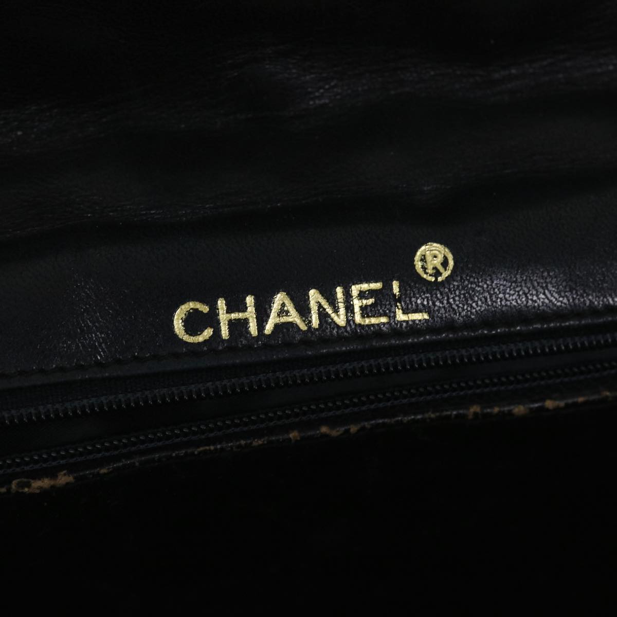 CHANEL Chain Shoulder Bag Lamb Skin Black CC Auth bs8550