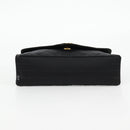 CHANEL Matelasse Chain Shoulder Bag Satin Black Gold CC Auth bs8554-10
