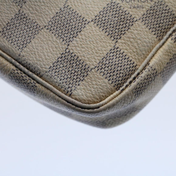 LOUIS VUITTON Damier Azur Pochette Accessoires Pouch N51986 LV Auth bs8588