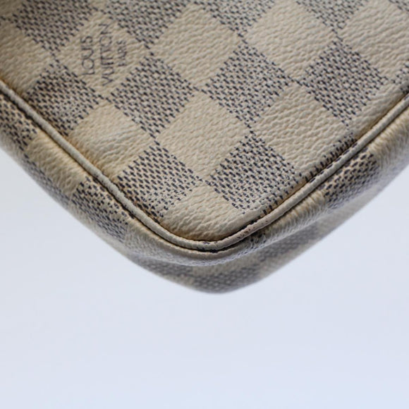 LOUIS VUITTON Damier Azur Pochette Accessoires Pouch N51986 LV Auth bs8588