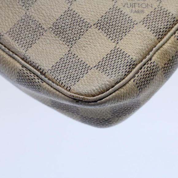 LOUIS VUITTON Damier Azur Pochette Accessoires Pouch N51986 LV Auth bs8588