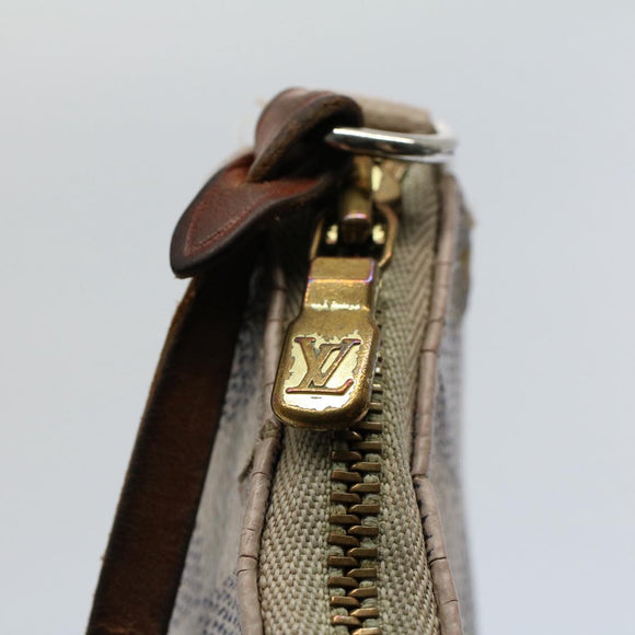LOUIS VUITTON Damier Azur Pochette Accessoires Pouch N51986 LV Auth bs8588
