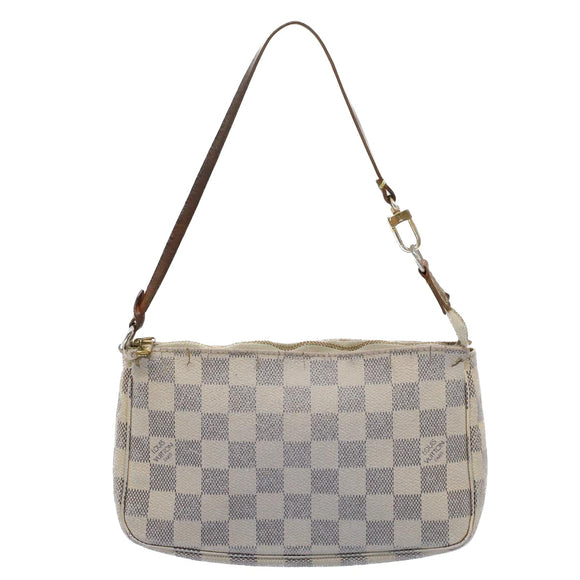 LOUIS VUITTON Damier Azur Pochette Accessoires Pouch N51986 LV Auth bs8588