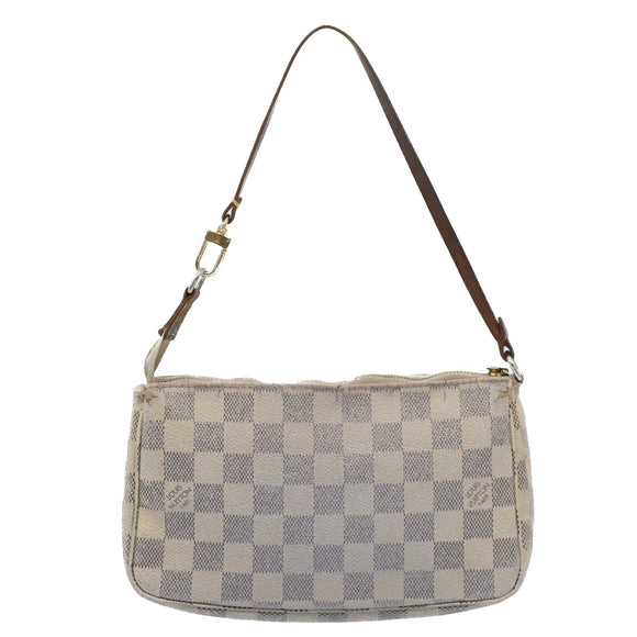 LOUIS VUITTON Damier Azur Pochette Accessoires Pouch N51986 LV Auth bs8588