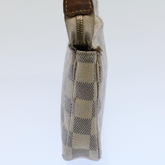 LOUIS VUITTON Damier Azur Pochette Accessoires Pouch N51986 LV Auth bs8588