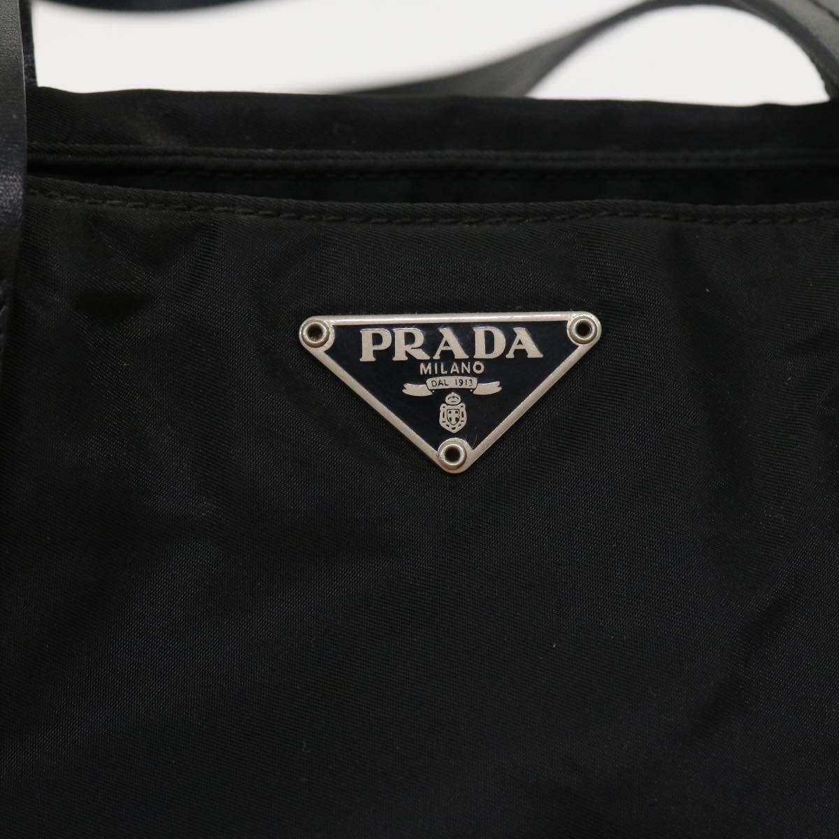 PRADA Shoulder Bag Nylon Black Auth bs8599