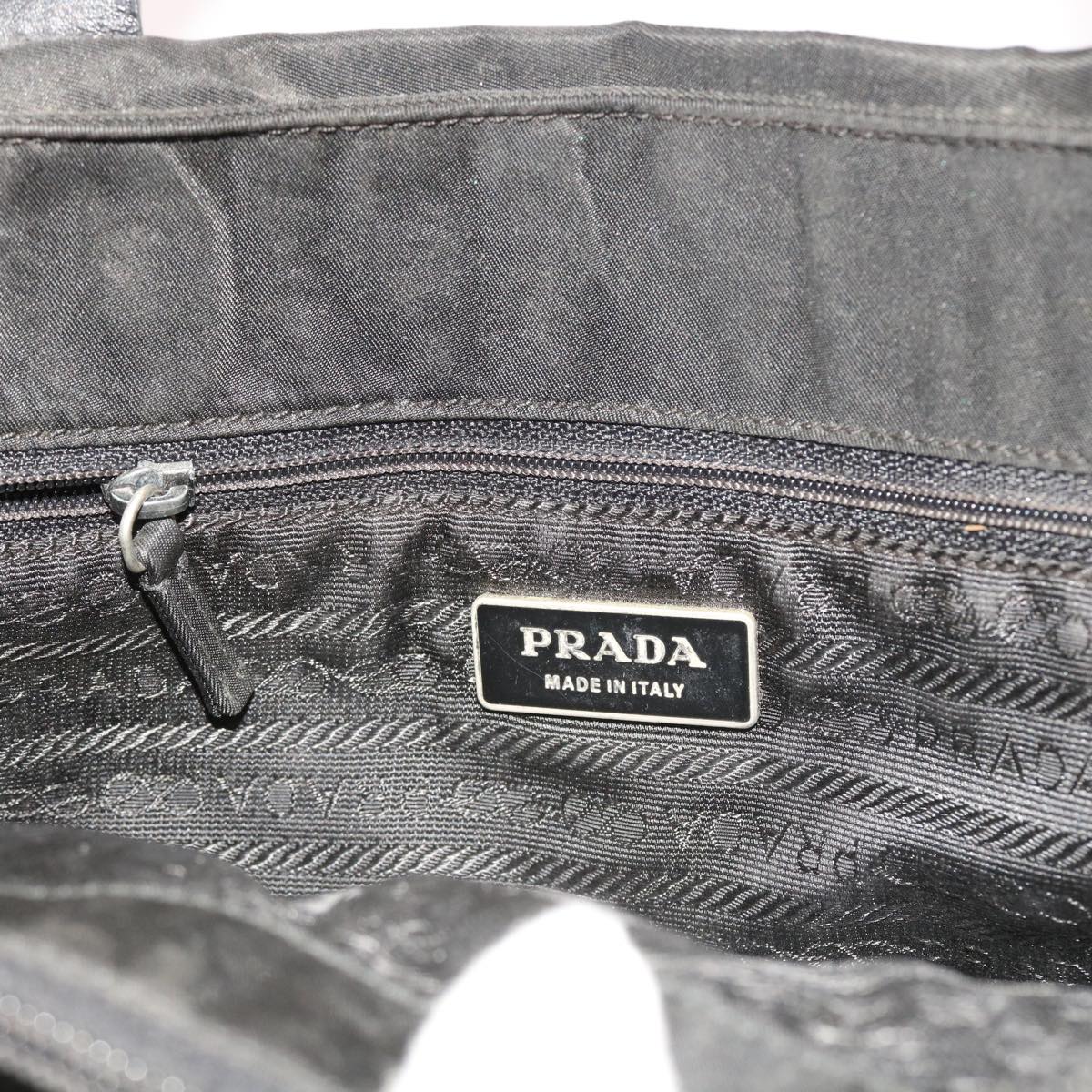 PRADA Shoulder Bag Nylon Black Auth bs8599