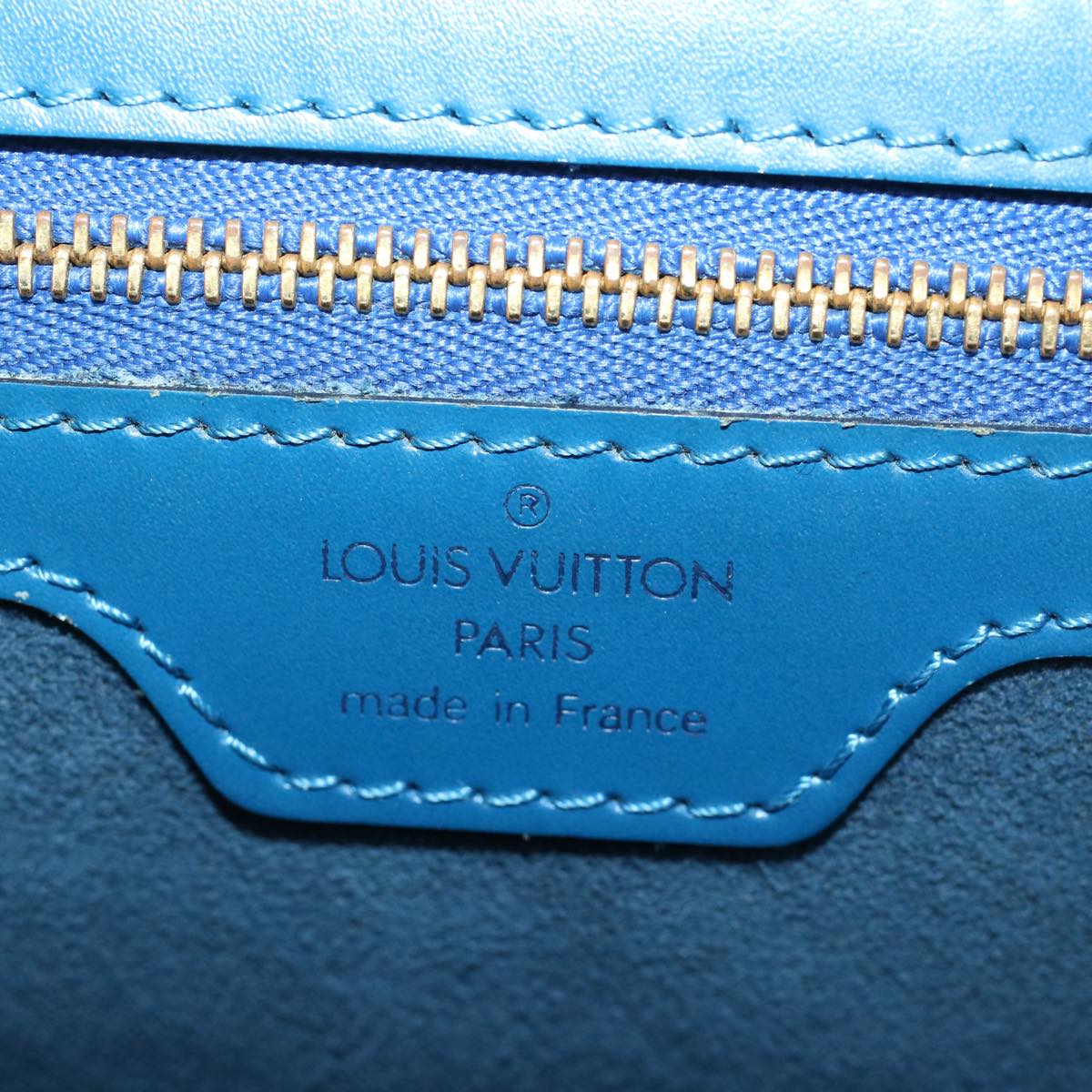 LOUIS VUITTON Epi Lussac Shoulder Bag Blue M52285 LV Auth bs8669