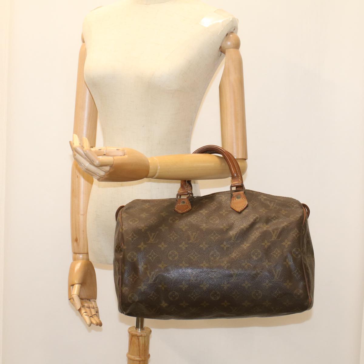 LOUIS VUITTON Monogram Speedy 35 Hand Bag M41524 LV Auth bs8700