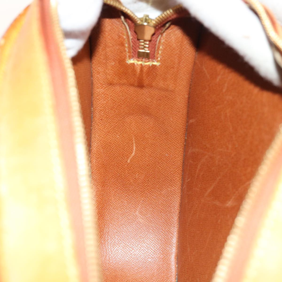 LOUIS VUITTON Nomad leather Jeune Fille GM Shoulder Bag Beige LV Auth bs8718