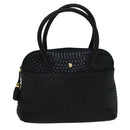 BALLY Hand Bag Leather Navy Auth bs8759-13