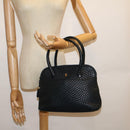 BALLY Hand Bag Leather Navy Auth bs8759-21