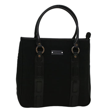BVLGARI Tote Bag Canvas Black Auth bs8797