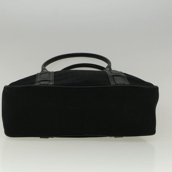 BVLGARI Tote Bag Canvas Black Auth bs8797