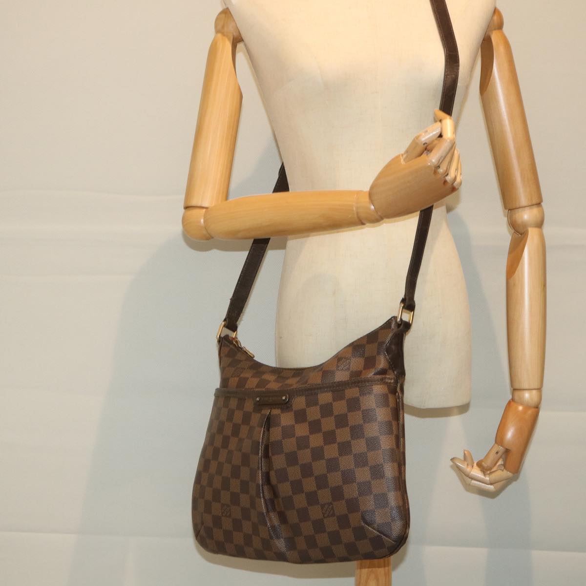 LOUIS VUITTON Damier Ebene Bloomsbury PM Shoulder Bag N42251 LV Auth bs8810