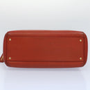 CHANEL Shoulder Bag Leather Orange CC Auth bs8843-5