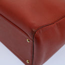 CHANEL Shoulder Bag Leather Orange CC Auth bs8843-9