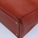 CHANEL Shoulder Bag Leather Orange CC Auth bs8843-16