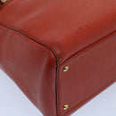 CHANEL Shoulder Bag Leather Orange CC Auth bs8843-17