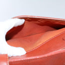 CHANEL Shoulder Bag Leather Orange CC Auth bs8843-19