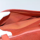 CHANEL Shoulder Bag Leather Orange CC Auth bs8843-20