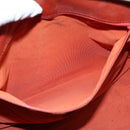 CHANEL Shoulder Bag Leather Orange CC Auth bs8843-23