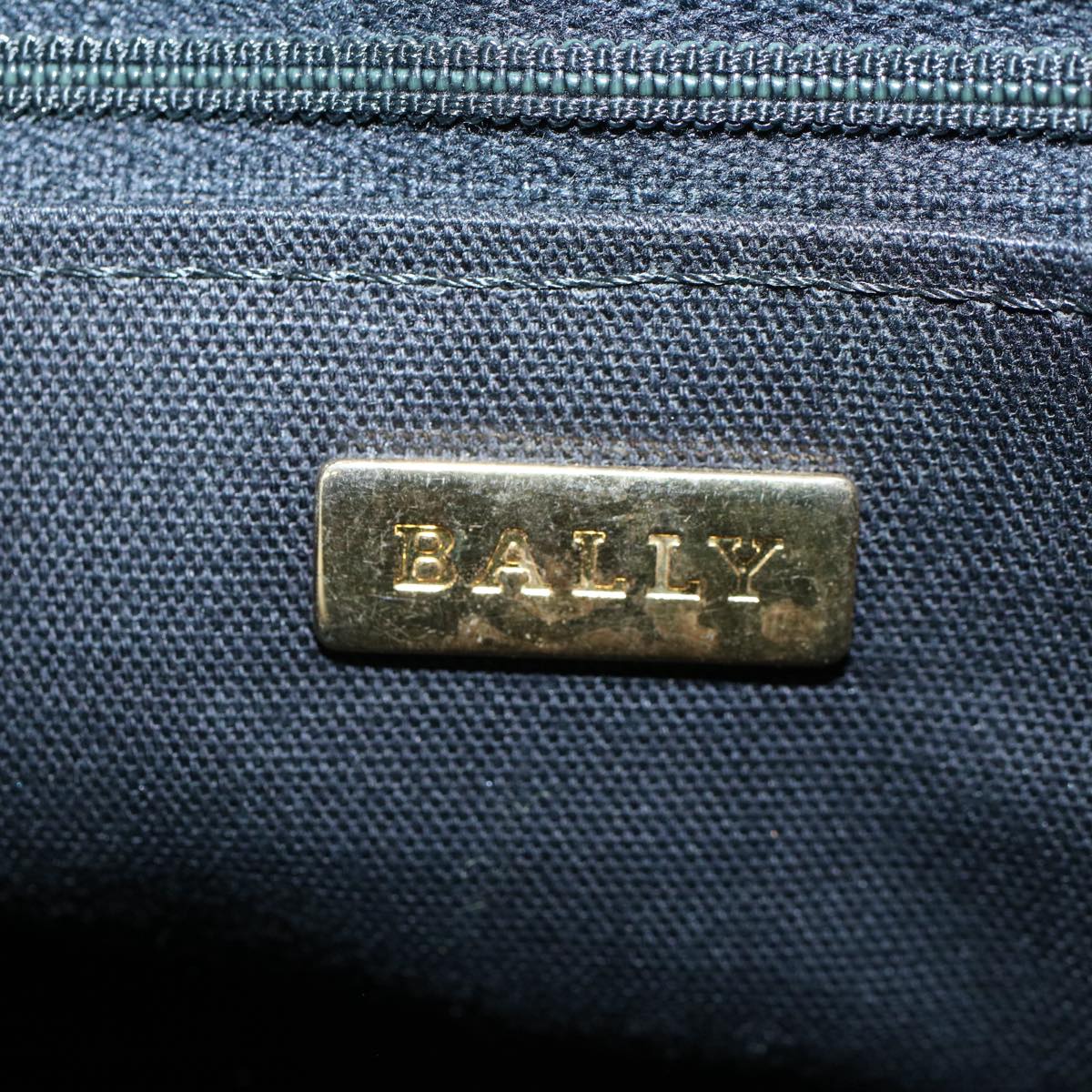 BALLY Hand Bag Leather Black Auth bs8846