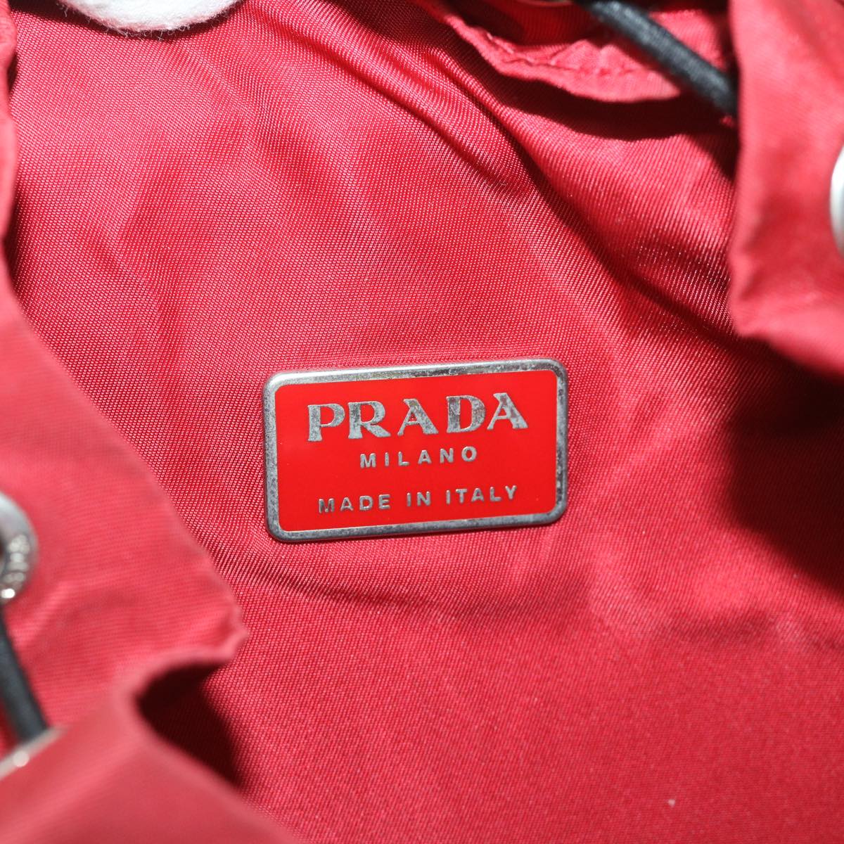 PRADA Backpack Nylon Red Auth bs8895