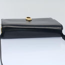 CELINE Shoulder Bag Leather Navy Auth bs8957-6