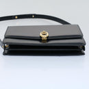 CELINE Shoulder Bag Leather Navy Auth bs8957-5
