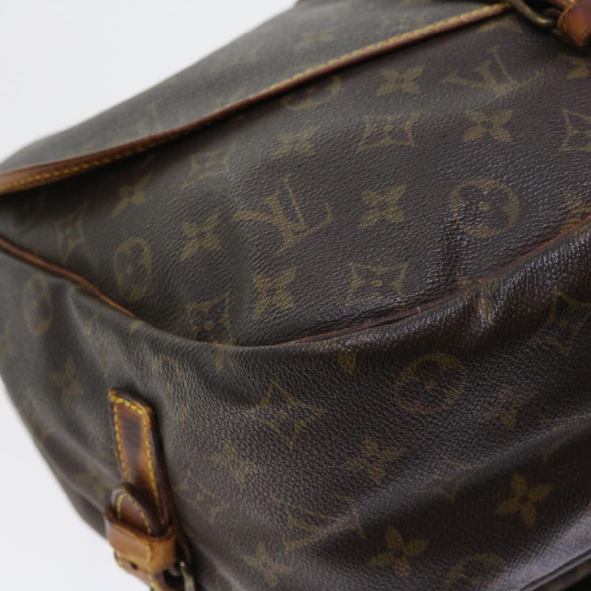 LOUIS VUITTON Monogram Saumur 35 Shoulder Bag M42254 LV Auth bs8963