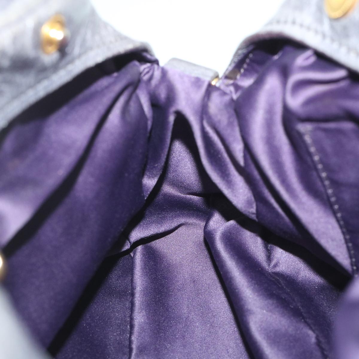 Miu Miu Hand Bag Leather 2way Purple Auth bs8976