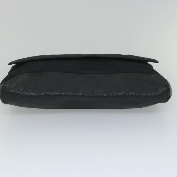 BALENCIAGA Clutch Bag Canvas Black Auth bs9026