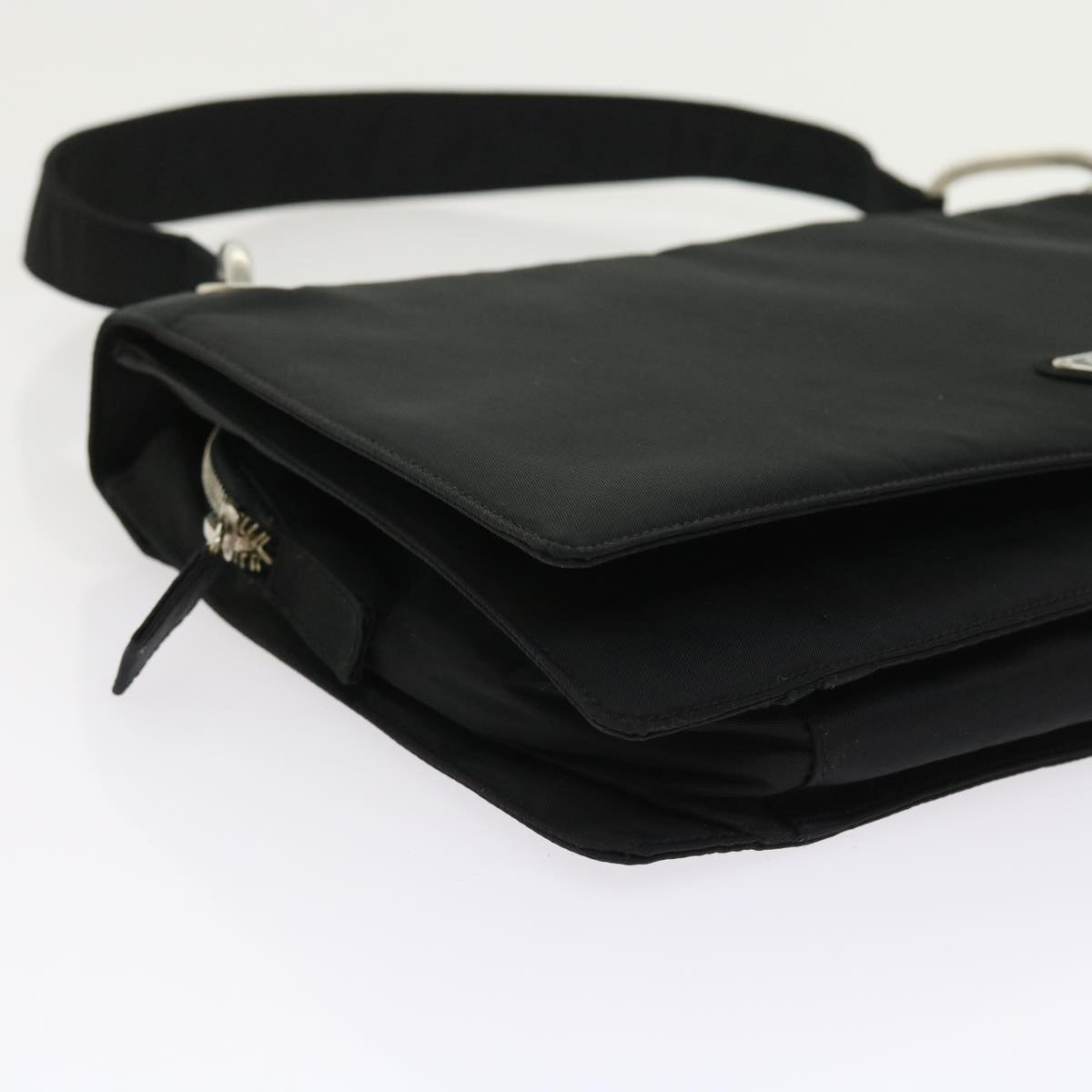 PRADA Shoulder Bag Nylon Black Auth bs9038