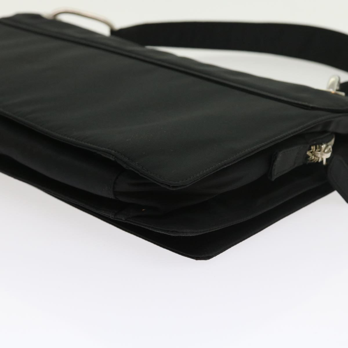 PRADA Shoulder Bag Nylon Black Auth bs9038