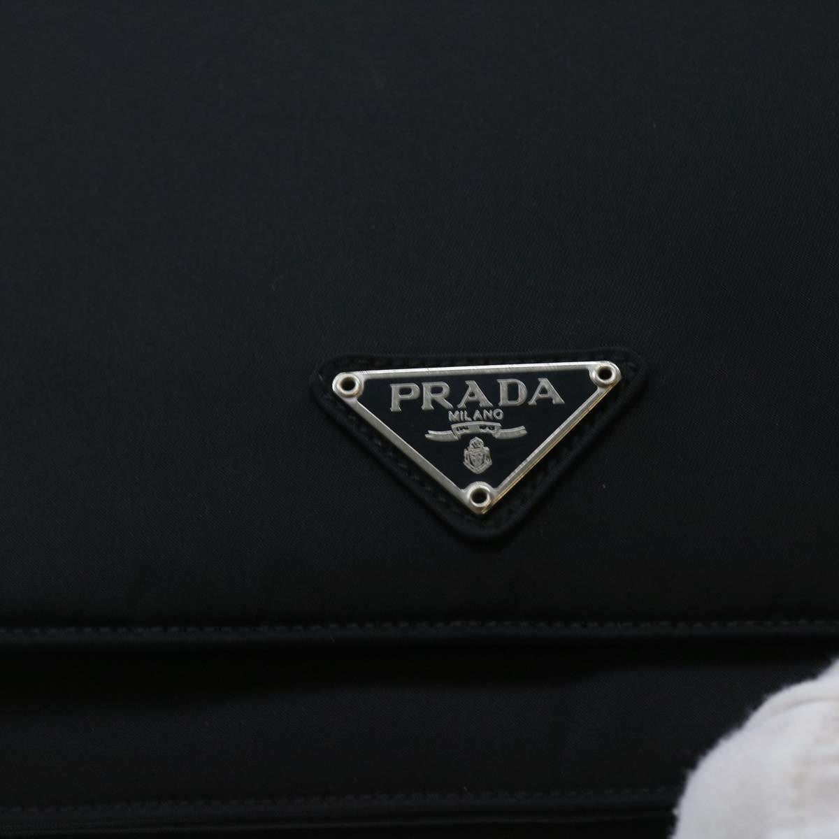 PRADA Shoulder Bag Nylon Black Auth bs9038